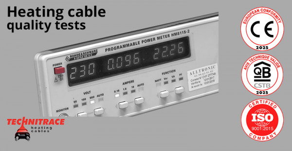 Heating cable – CE – QB – QB58 – ISO9001 2015 TECHNITRACE
