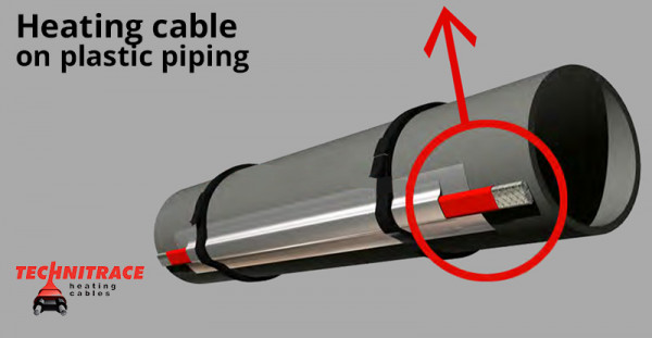 Heating cable – on plastic piping – TECHNITRACE