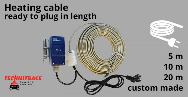 Heating cable – ready to plug in length – TECHNITRACE